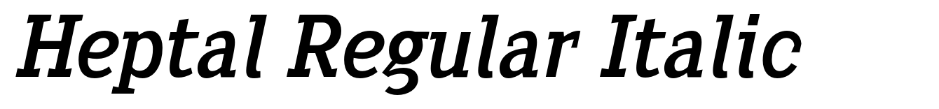 Heptal Regular Italic